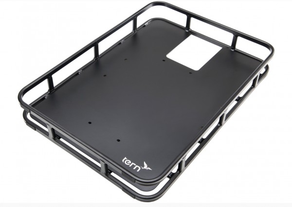 TERN H.R.-Gepäckträger &quot;Shortbed Tray&quot;; Passend für TERN GSD + HSD, mit Metallboden, Aluminium