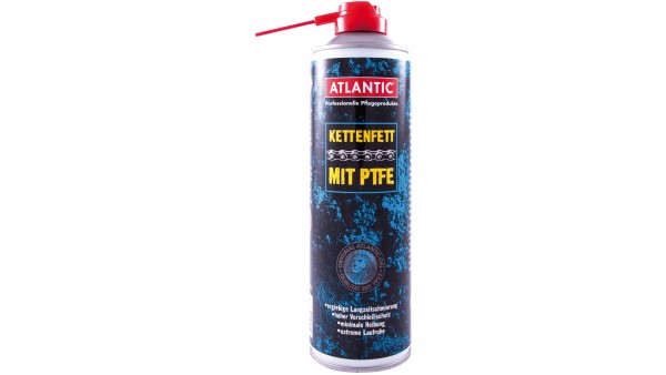 ATLANTIC Kettenfett; Mit PTFE (Teflon), ist für jedes Einsatzgebiet und trockene sowie nasse Verhältnisse geeignet. Bietet einen extrem hohen Verschle