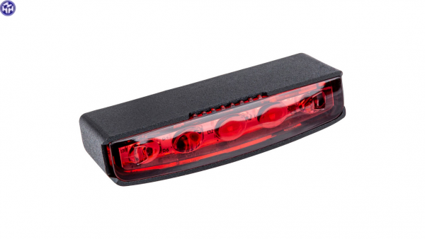 TERN LED-Gepäckträgerrücklicht; Mit Bremslichtfunktion, zum Anschluss an das Gleichstromsystem des E-Rades, inklusive Kabel, rot / schwarz, passend fü